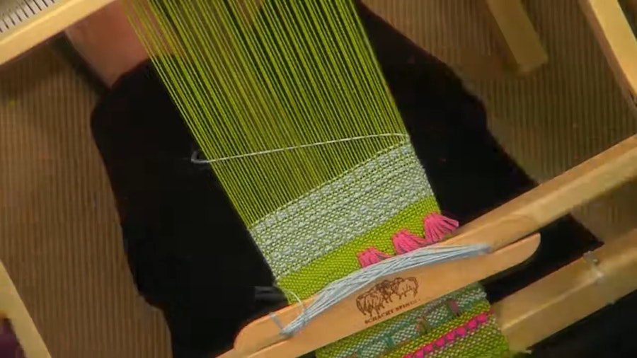 Weaving Weft and Warp Floats with a Pick-Up Stick Image