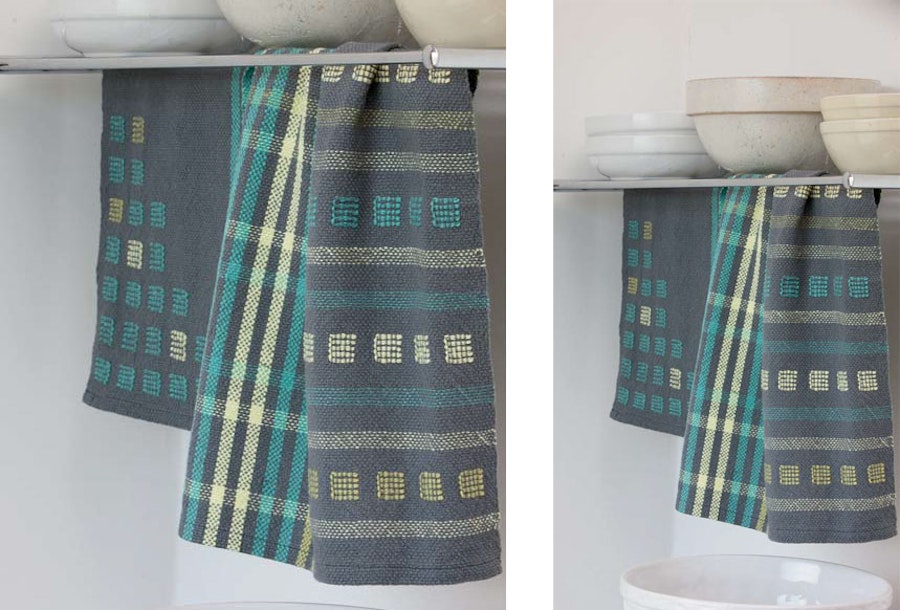 Stripes and Blocks Kitchen Towels Image