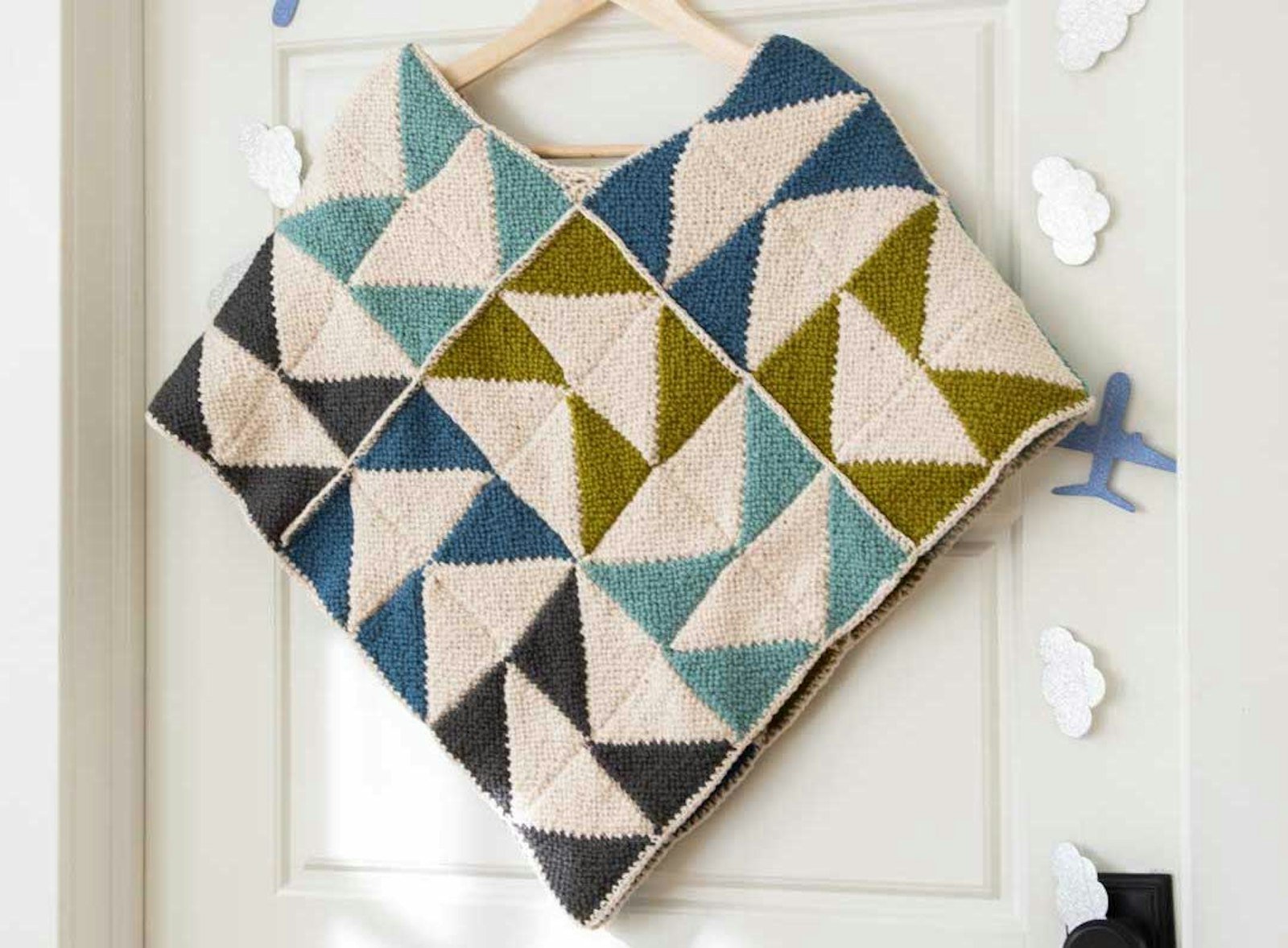 Weave a Pin-Loom Paper Airplanes Poncho Primary Image